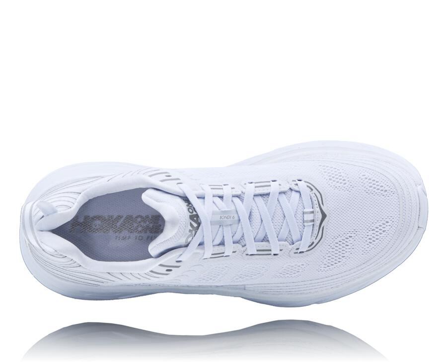 Hoka One One Running Shoes Mens White - Bondi 6 - 75308TLSR